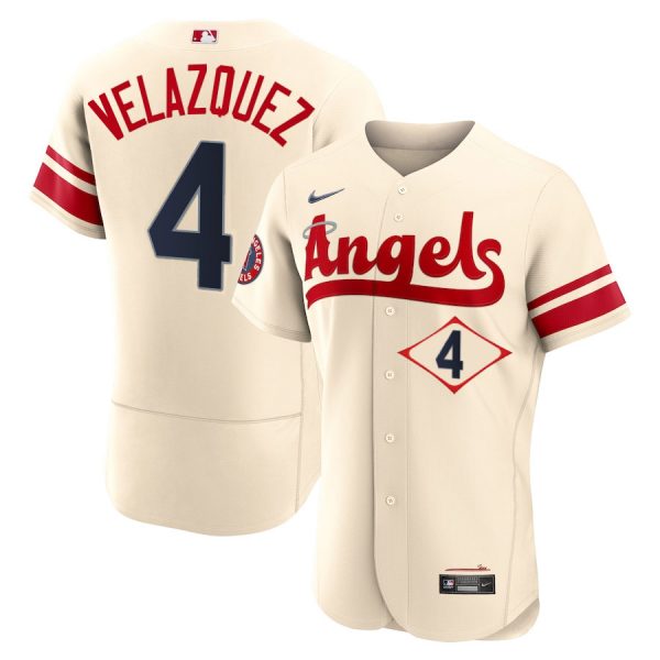 Angels 4 Andrew Velazquez Cream 2022 City Connect Flexbase Jersey Dzhi,We sell and wholesale Angels 4 Andrew Velazquez Cream 2022 City Connect Flexbase Jersey Dzhi on line form chian!